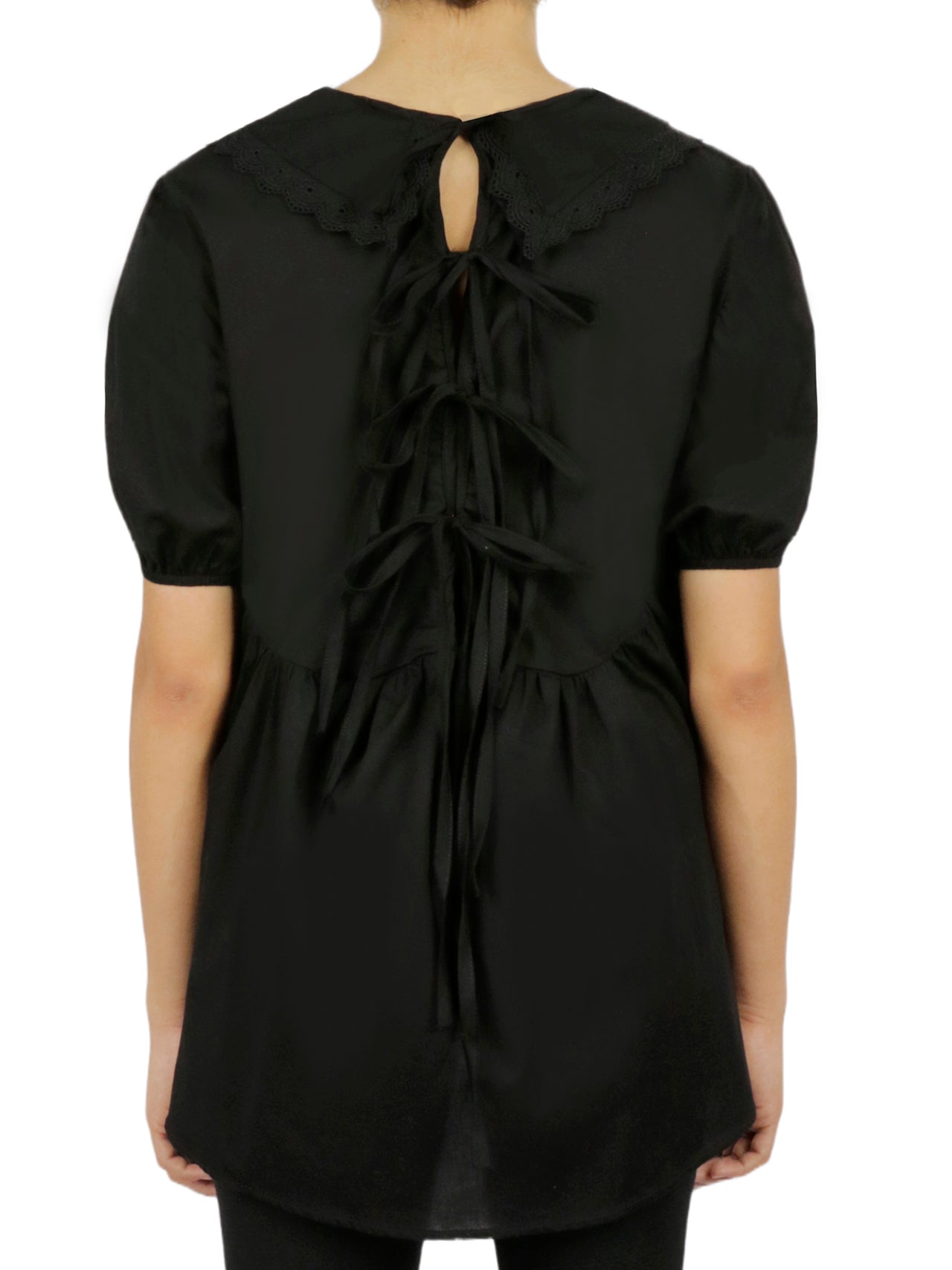  Lace Detail Blouse - Black - Bonton