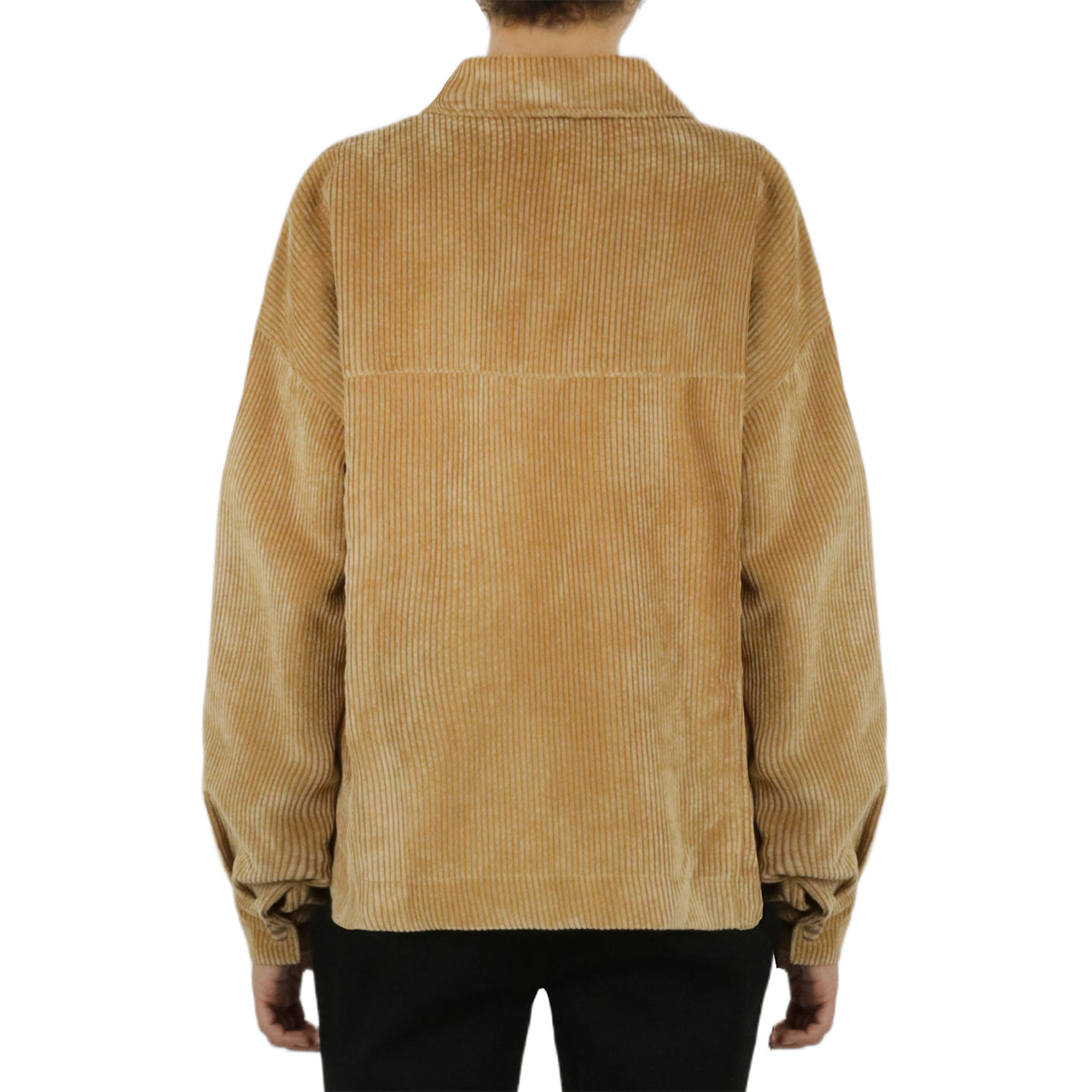  Velvet Corduroy Shacket - Beige - Bonton