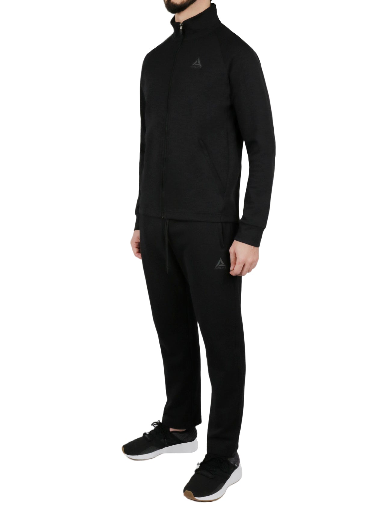  Air Life Zipper Tracksuit Set - Black - Bonton