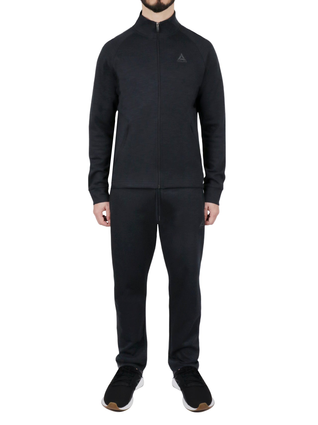  Air Life Zipper Tracksuit Set - Black - Bonton