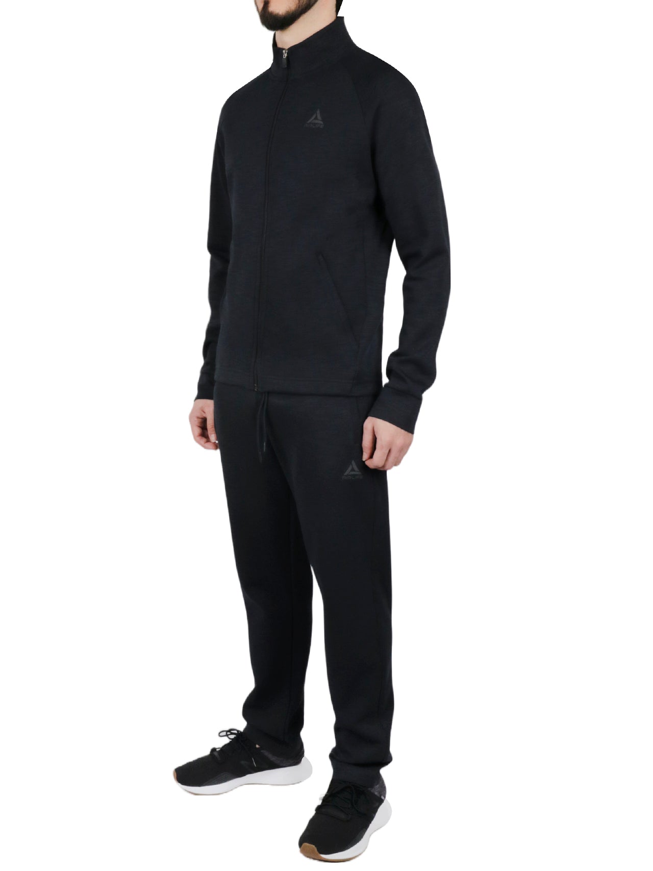  Air Life Zipper Tracksuit Set - Black - Bonton