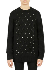 Embellished Cable Pullover