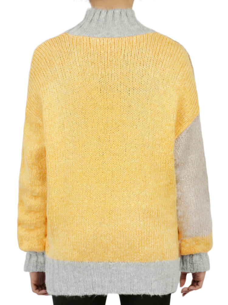 Color Block Tunic Sweater