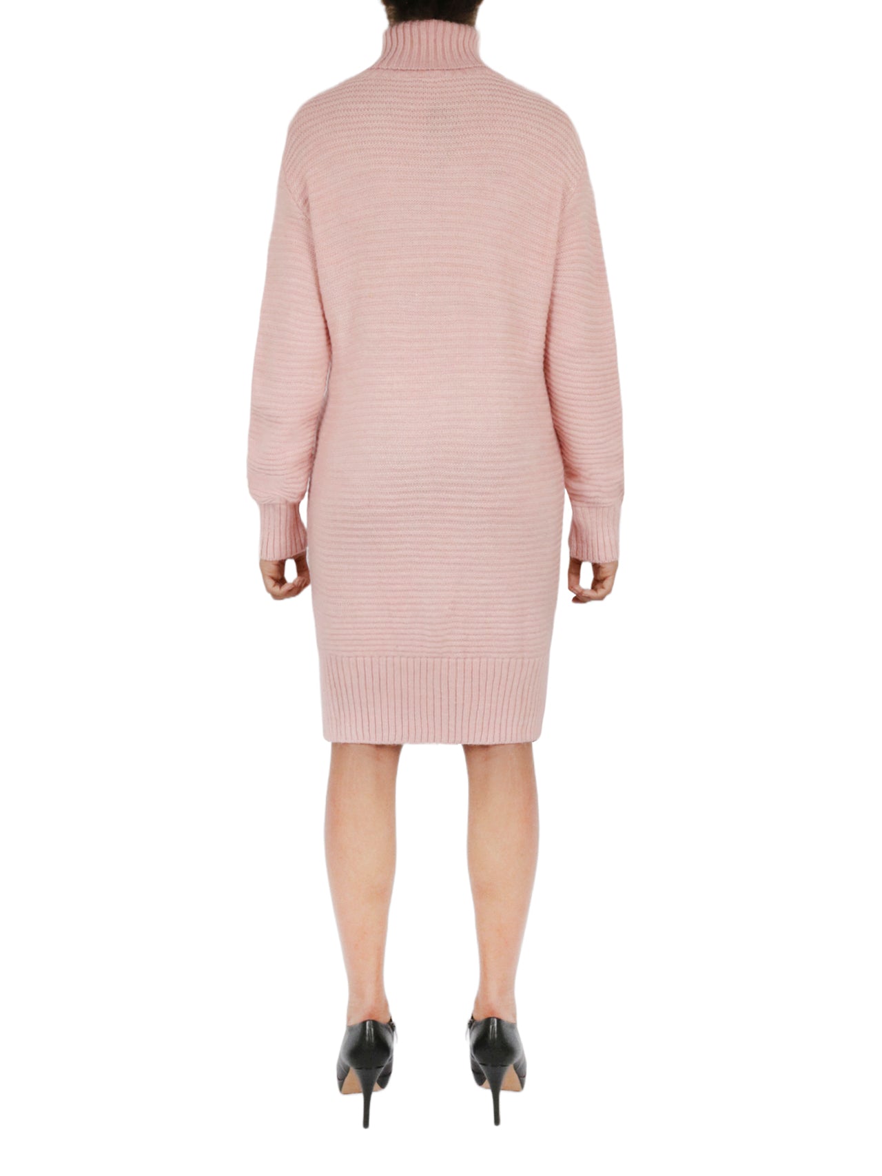  Turtleneck Sweater Dress - Powder - Bonton