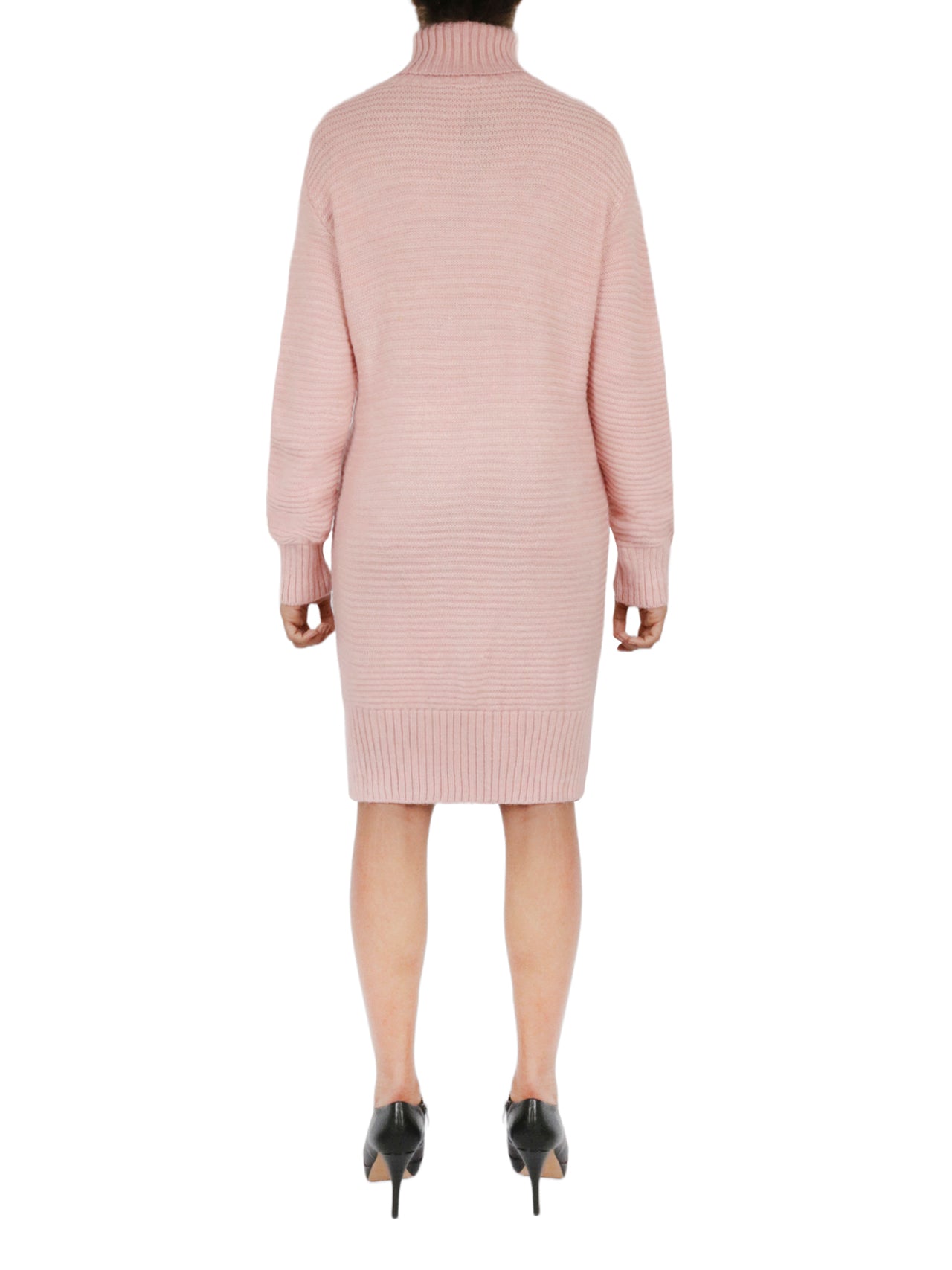 Miss Poeym Turtleneck Sweater Dress - Coral Bonton Miss Poeym Turtleneck Sweater Dress - Coral Bonton