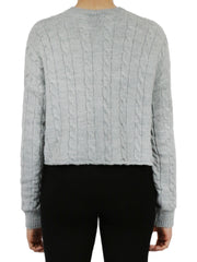 Cable Knit Cropped Pullover Sweater