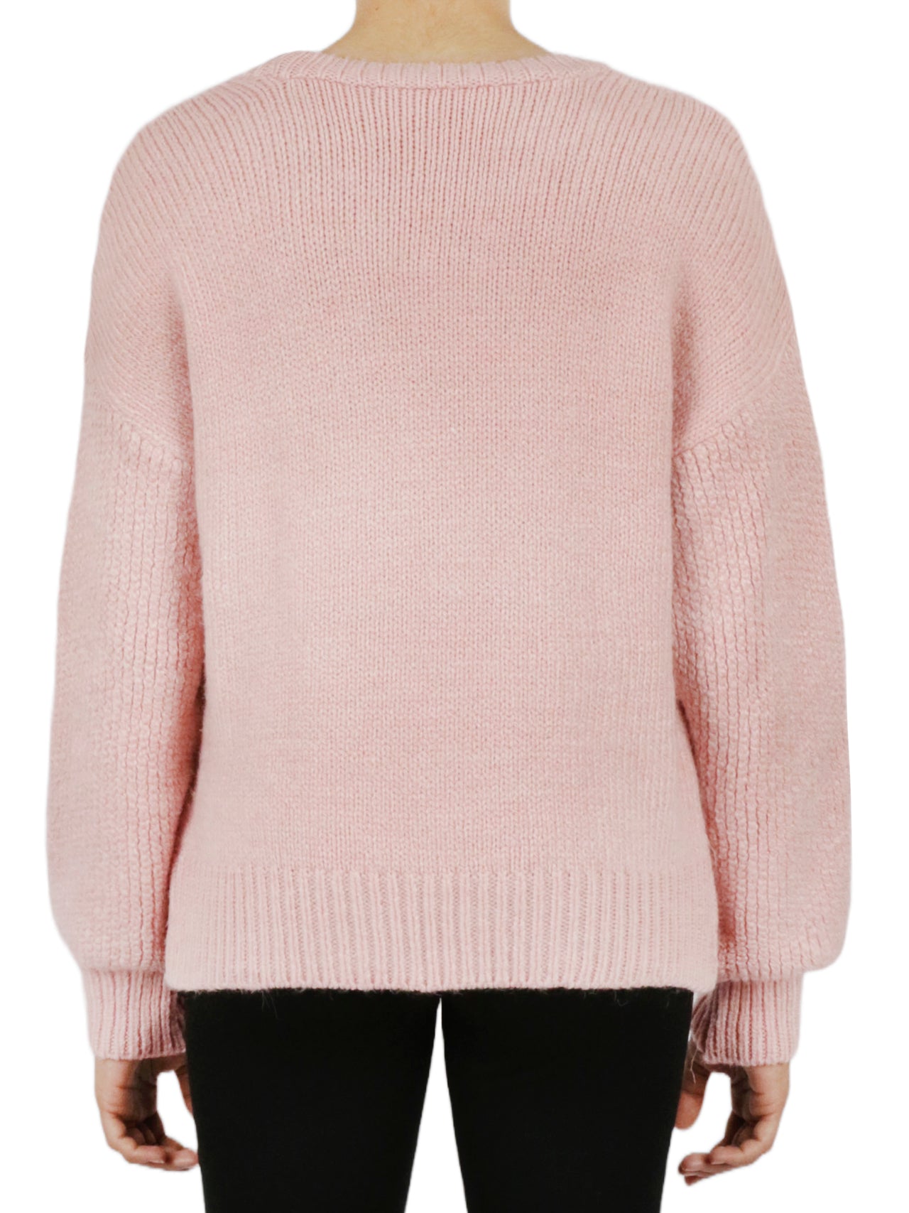  Cable Knit Cropped Pullover Sweater - Natural - Bonton