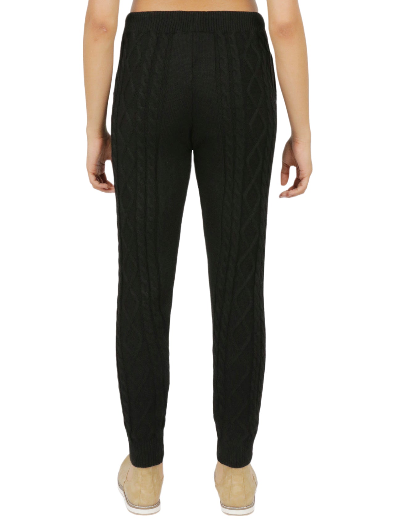  Miss Poeym Cozy Cable Knit Jogger - Dark Fuschia - Bonton