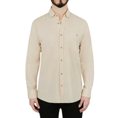 Solid Beige Dress Shirt