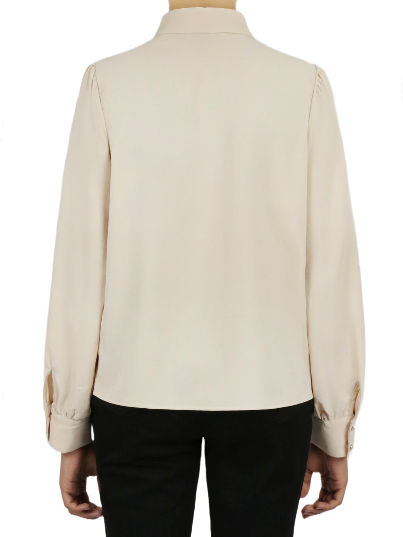 Miss Selen Tie Top Button Down - White - Bonton