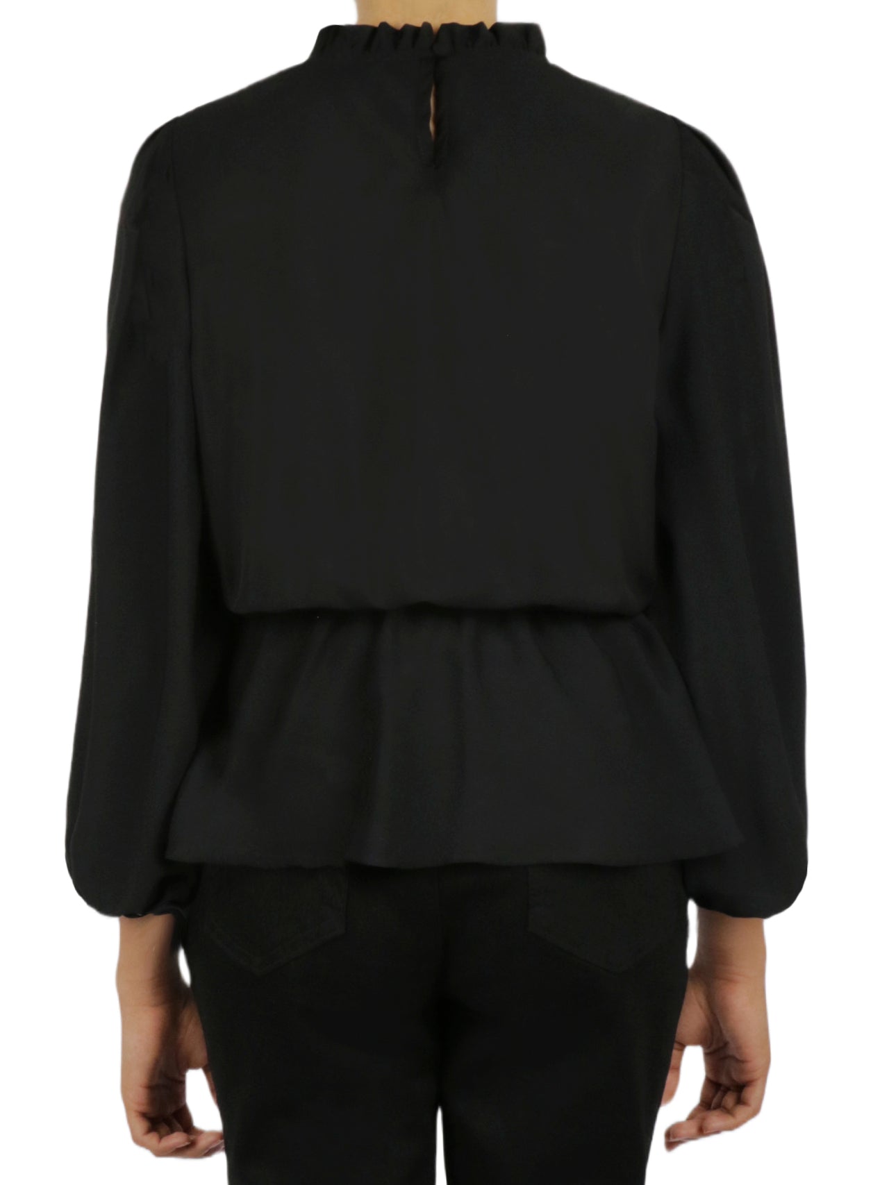  Embellished Crochet Shirt - Dark Black - Bonton