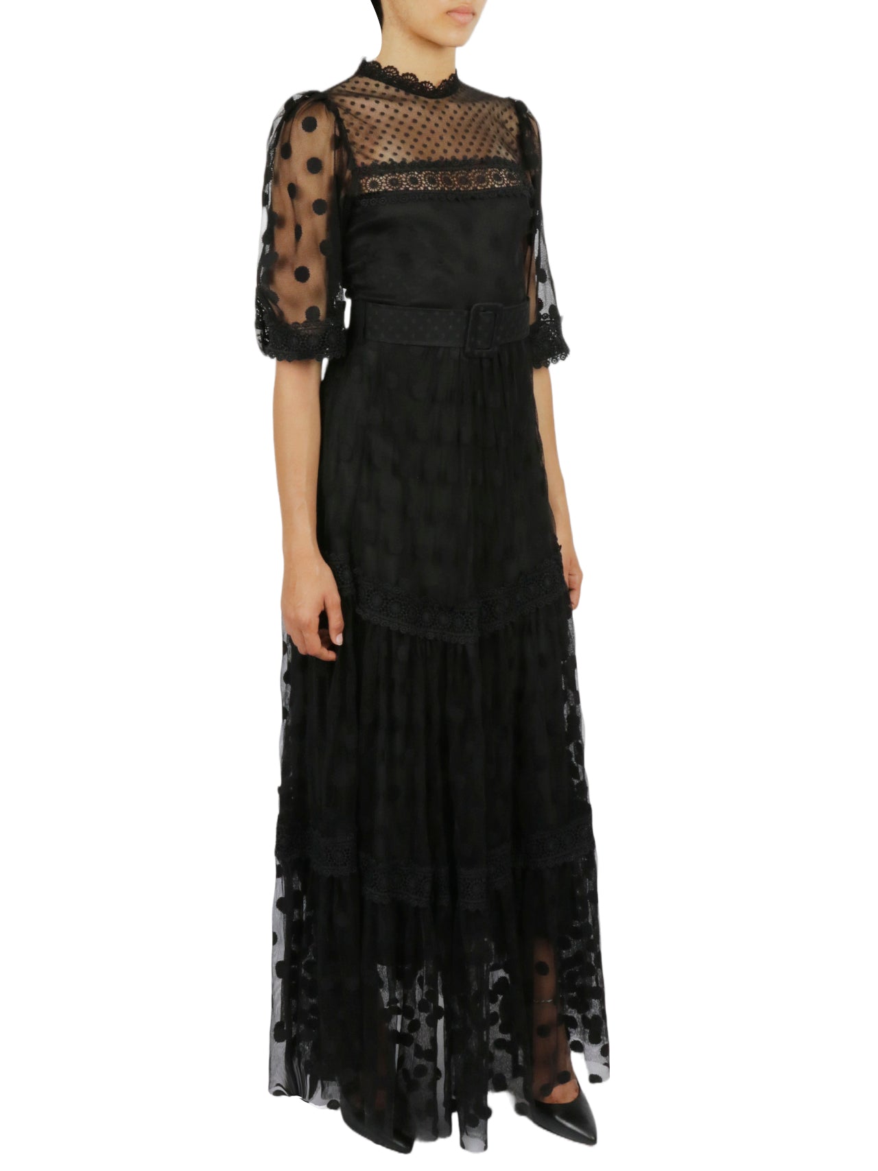  Lace Dress - Black - Bonton