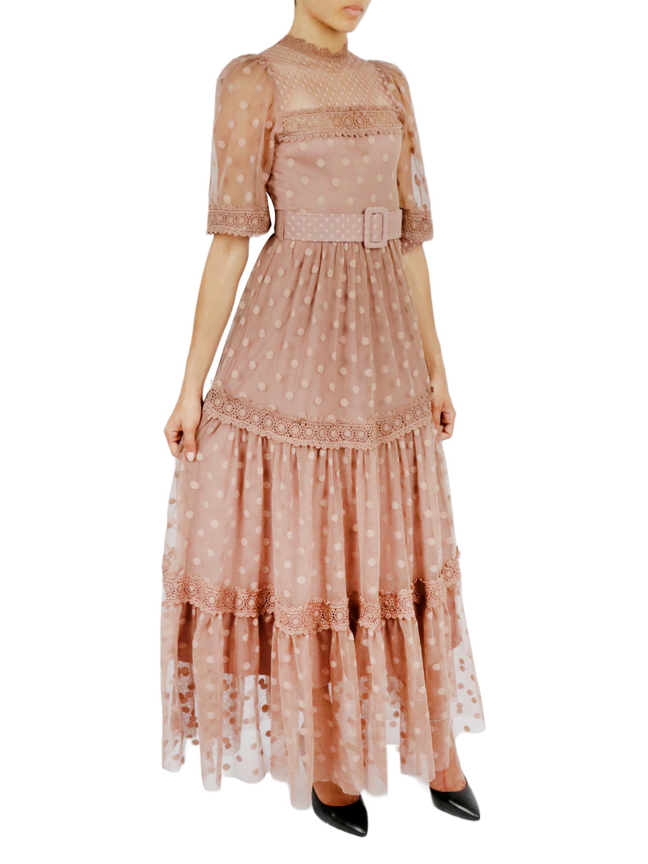  Lace Dress - Mink - Bonton