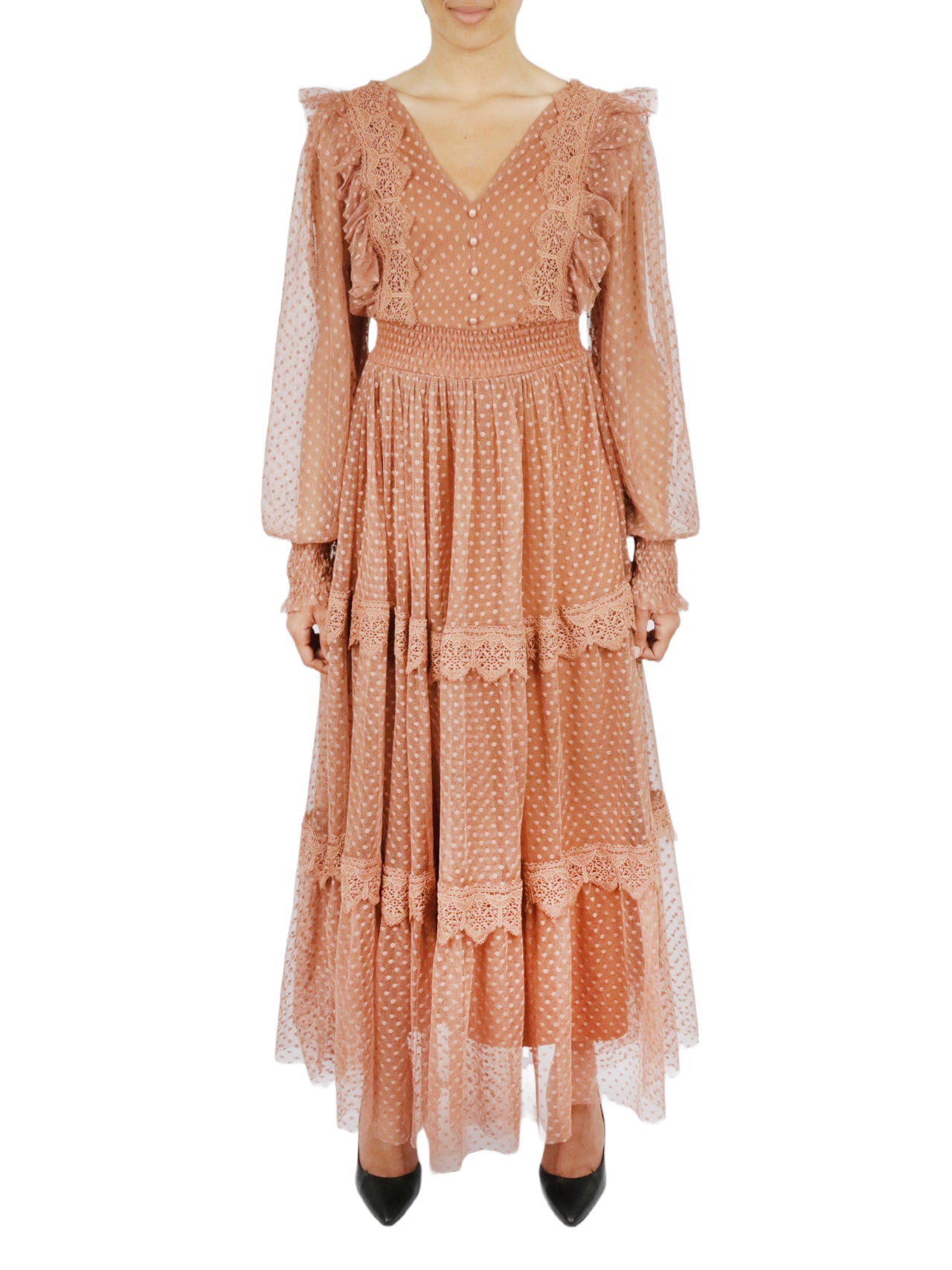  Miss Selen Belted Lace Dress - Emerald - Bonton