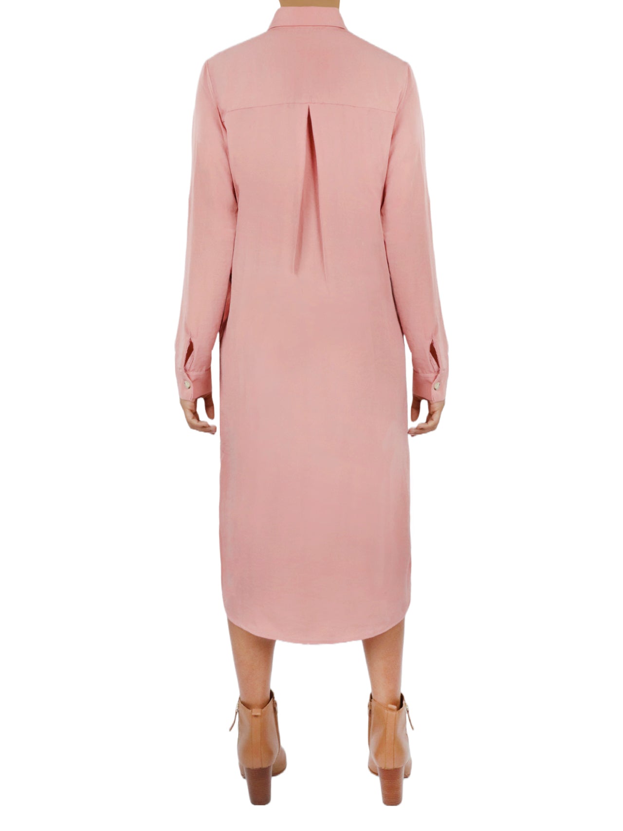  Long Shirt Dress - Rose - Bonton