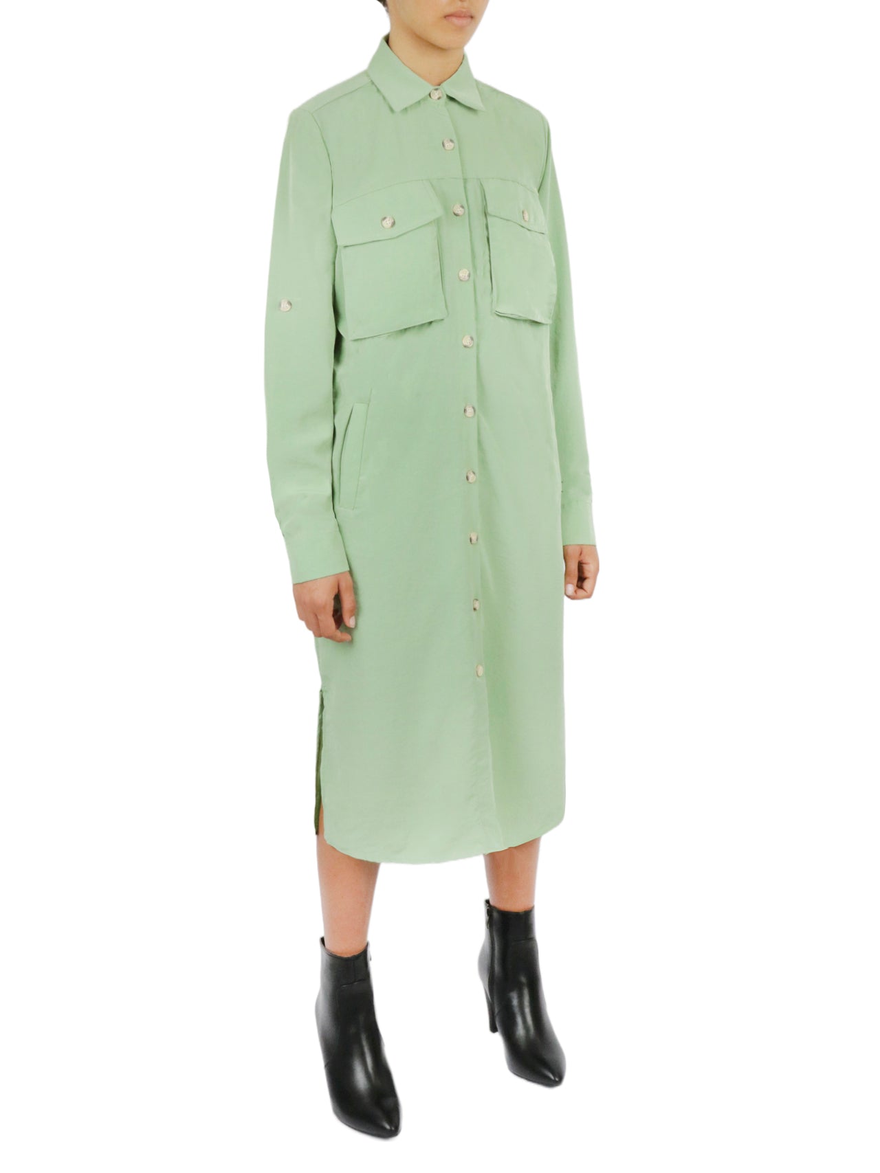  Long Shirt Dress - Mint - Bonton