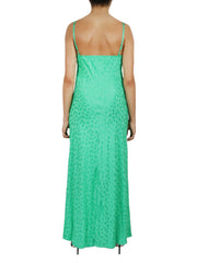Tonal Patterned Charmeuse Dress