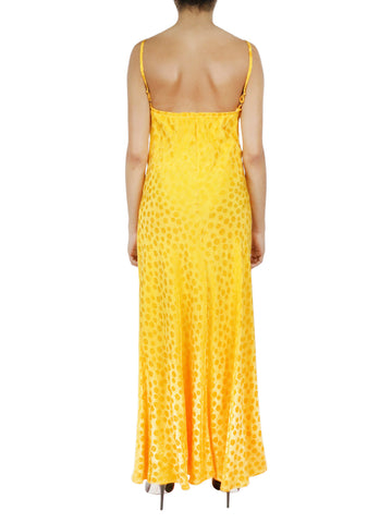 Tonal Patterned Charmeuse Dress