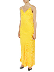 Tonal Patterned Charmeuse Dress