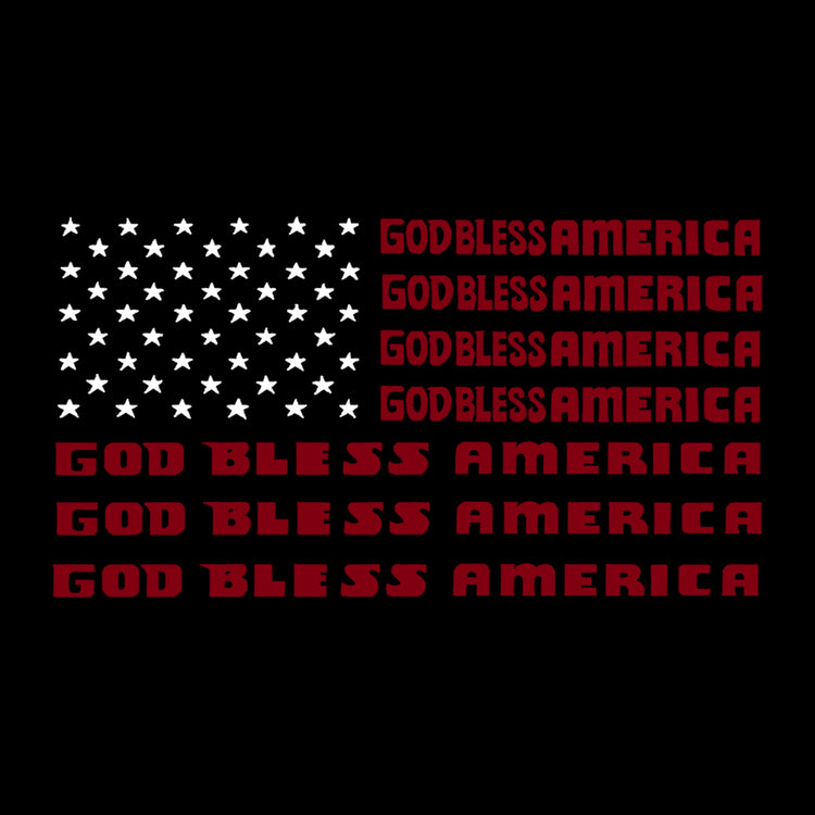 Raglan Baseball Word Art T-shirt - God Bless America