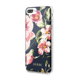 iPhone 8 Plus/7Plus - Hard Case Navy Blue Flower Collection Shiny - Guess2