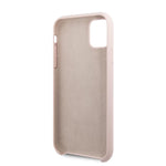iPhone 11 Pro - Silicone Pink Script Logo With Soft Microfiber Interior - Guess
