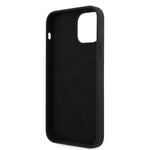 iPhone 12 Pro Max - Silicone Black Vintage White Script - Guess
