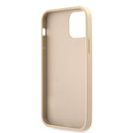 iPhone 12 / 12 Pro - PU Leather Gold Saffiano Vintage Script - Guess