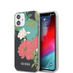 iPhone 12 mini - Hard Case Black Flower - Guess