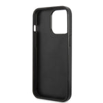 iPhone 14 Pro - PC/TPU Black Glitter Flakes Case Script Metal Logo - Guess2