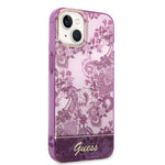 iPhone 14 Plus - PC/TPU Fuschia Iml Case Double Layer Electroplated Camera Outline Toile De Jouy - Guess2