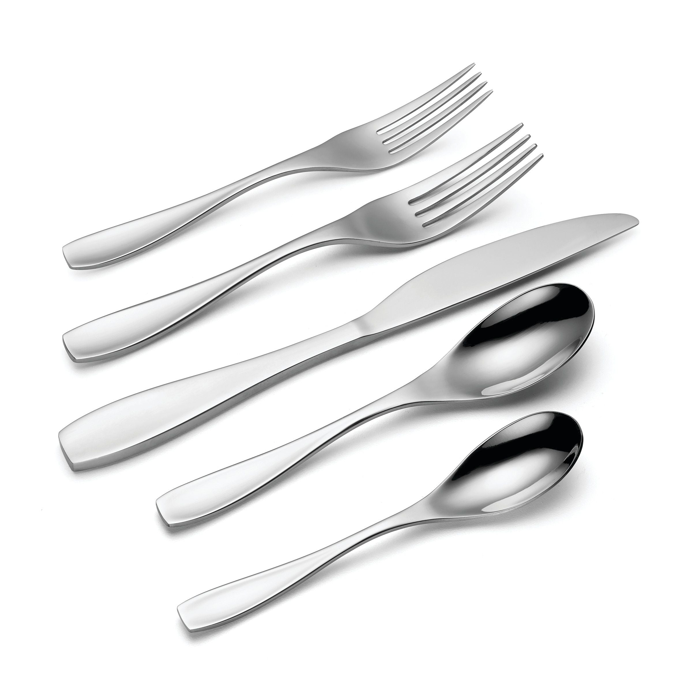  Oneida Calm 45-Piece Flatware Set - Stainless Steel - Bonton