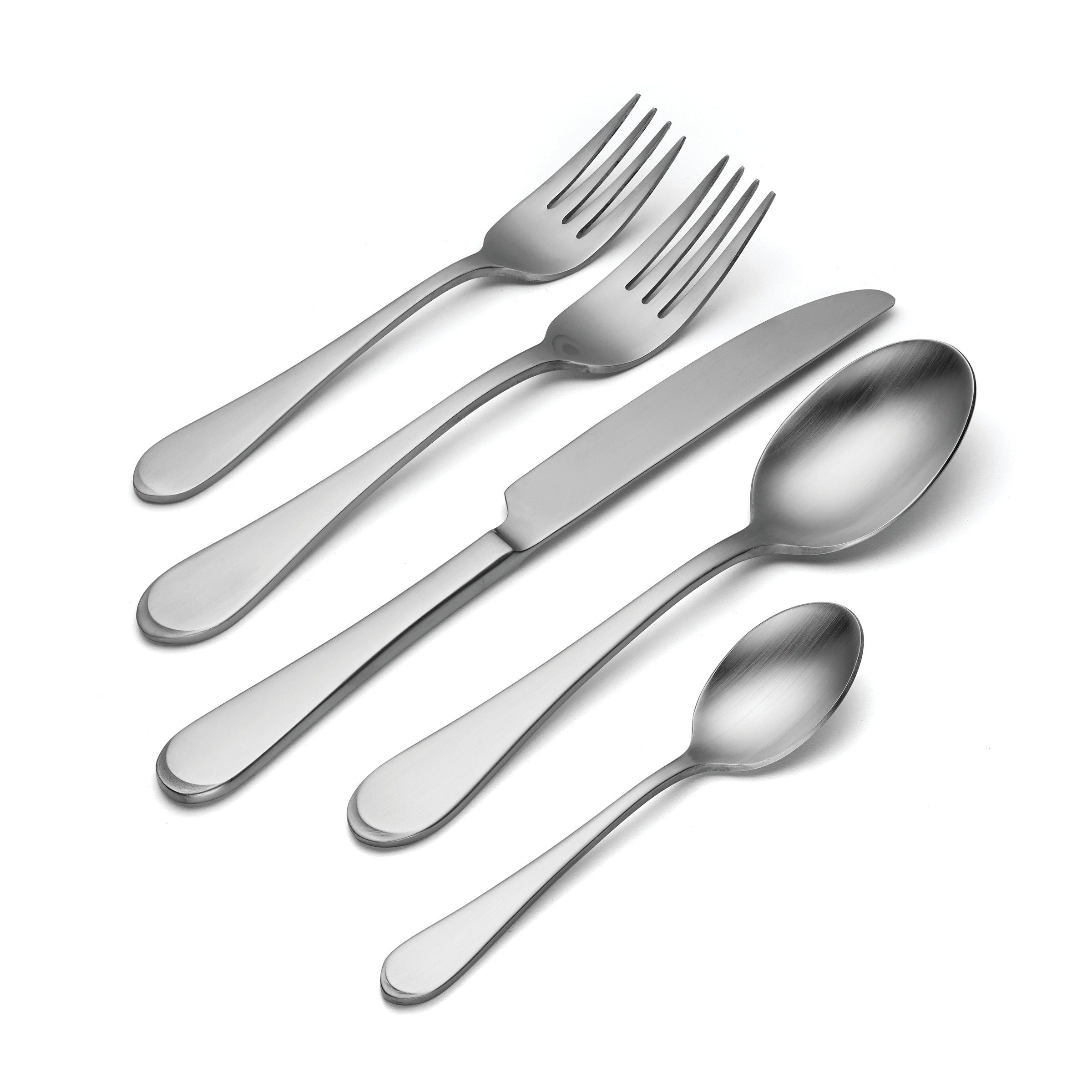  Oneida Satin Icarus 45-Piece Flatware Set - Stainless Steel - Bonton