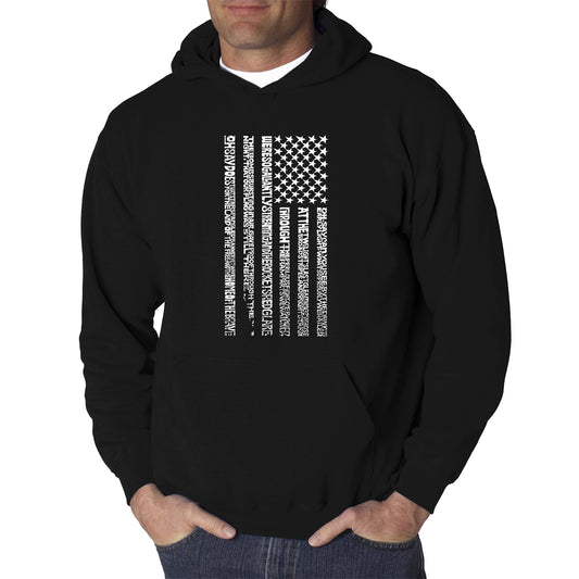 Word Art Hooded Sweatshirt - National Anthem Flag
