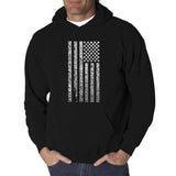 Word Art Hooded Sweatshirt - National Anthem Flag