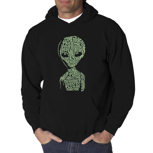 Word Art Hooded Sweatshirt - Alien