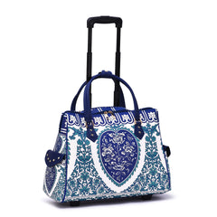 Fashion Porcelain Blue Roller Tote Bag