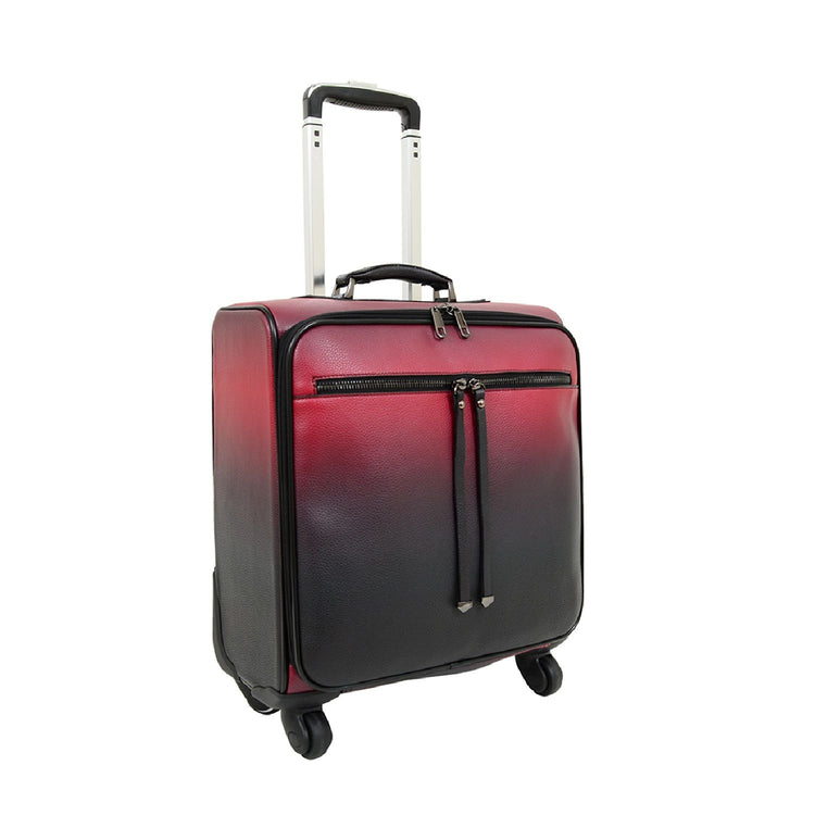 Rina Ombré Colored Rolling Carry-on Suitcase with Four 360 Degree Wheels