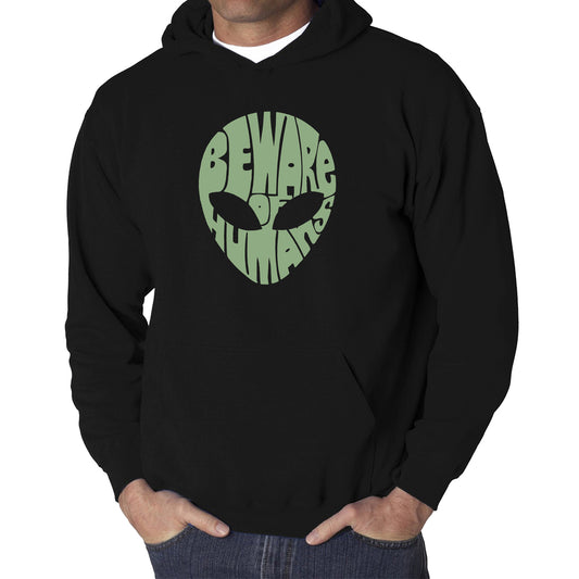 Word Art Hooded Sweatshirt - Beware of Humans