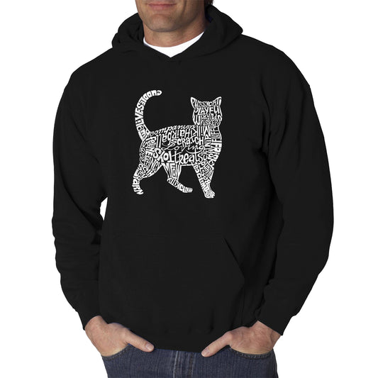 Word Art Hooded Sweatshirt - Cat