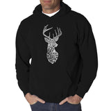 Word Art Hooded Sweatshirt - Types of Deer