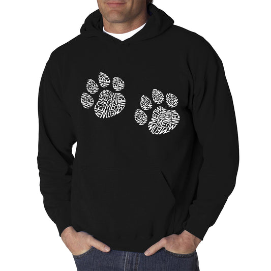 Word Art Hooded Sweatshirt - Meow Cat Prints