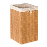 Bamboo Wicker Laundry Hamper with Removable Canvas Bag