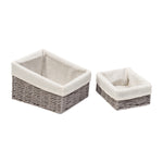Twisted Paper Rope Woven Bathroom Storage Basket 7 Piece Set