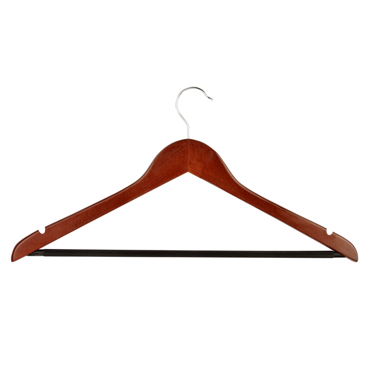 Non-Slip Cherry Wood Swivel Hangers, 24-Pack