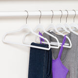 Rubber Suit Hangers With Swivel Hook and Notches, 50-Pack