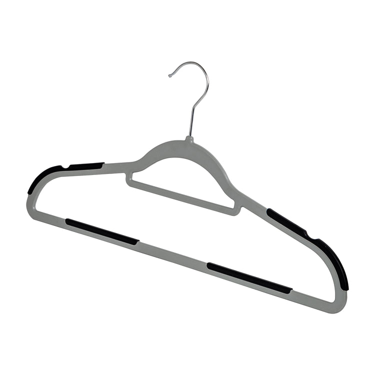 Rubber Grip No-Slip Plastic Hangers, 50-Pack