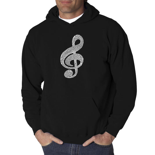 Word Art Hooded Sweatshirt - Music Note