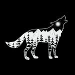 Premium Blend Word Art T-shirt - Howling Wolf