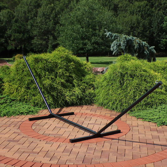 Hammock Stand with Heavy-Duty Steel Beam Construction - Black - 350 lb Weight Capacity
